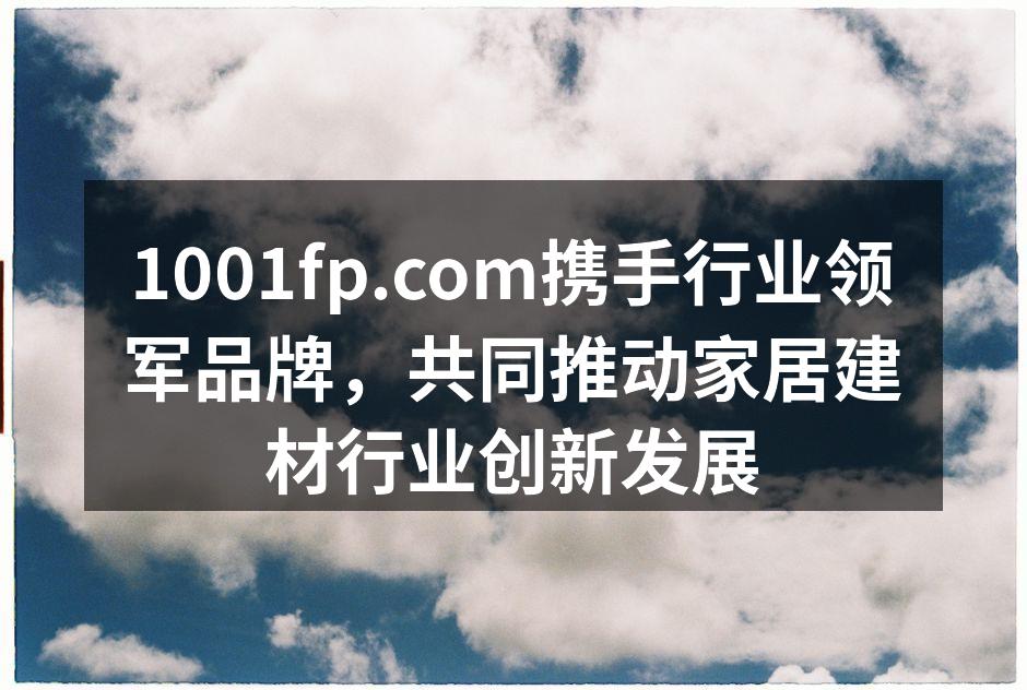 1001fp.com与行业领军品牌合作签约仪式